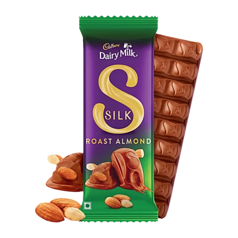 Cadbury Dairy Milk Silk Roast Almond – 43g | Creamy Chocolate with Crunchy Almonds