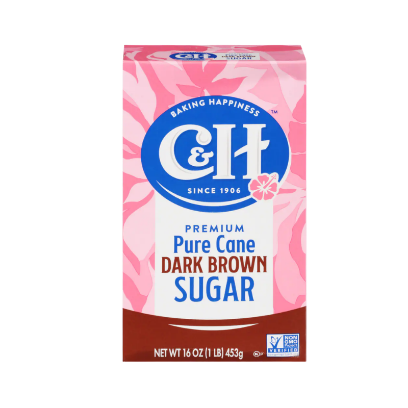 C&H Dark Brown Sugar – 1 lb (Pure Cane Sugar)