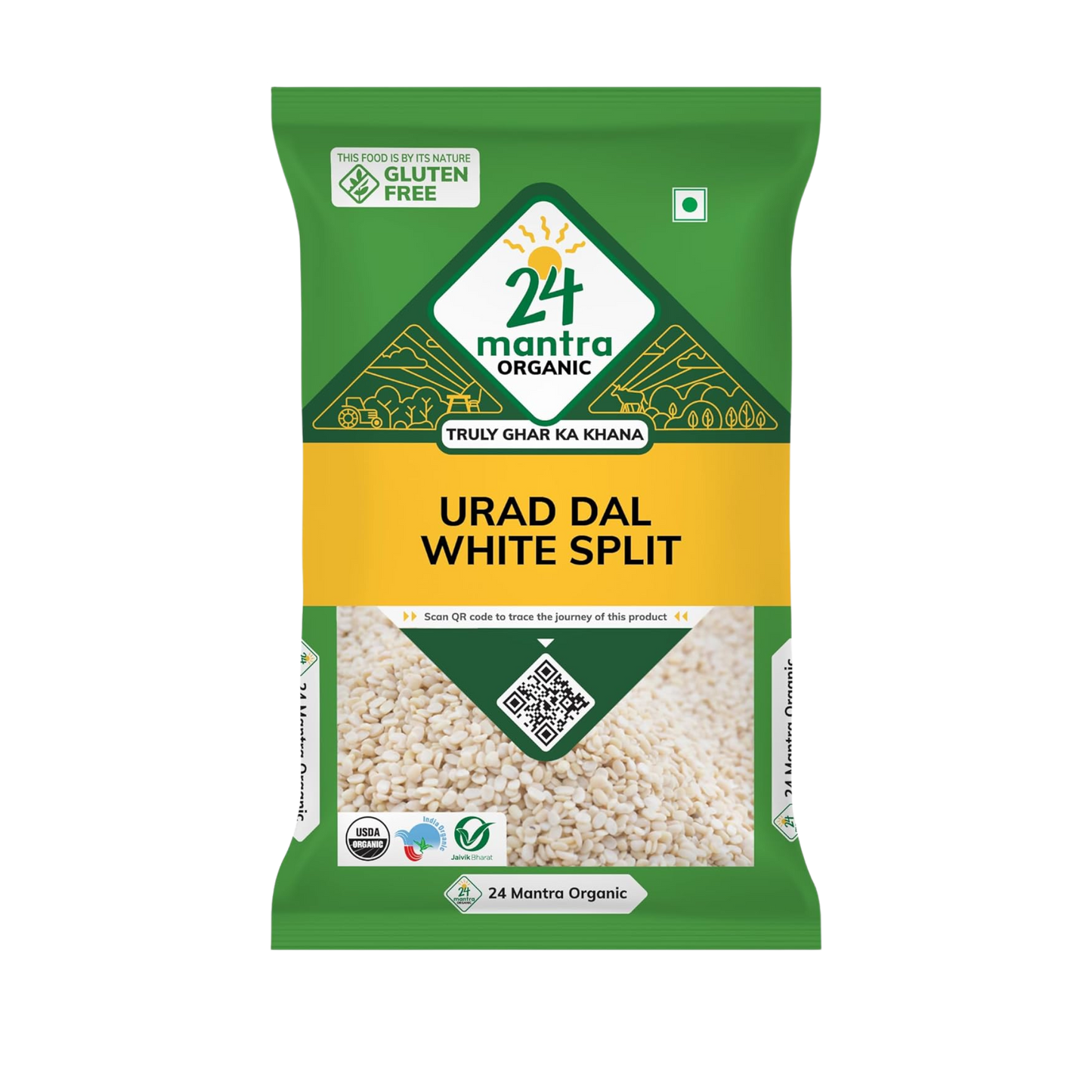 Organic White Urad Dal Split 4lb – Premium Organic Quality