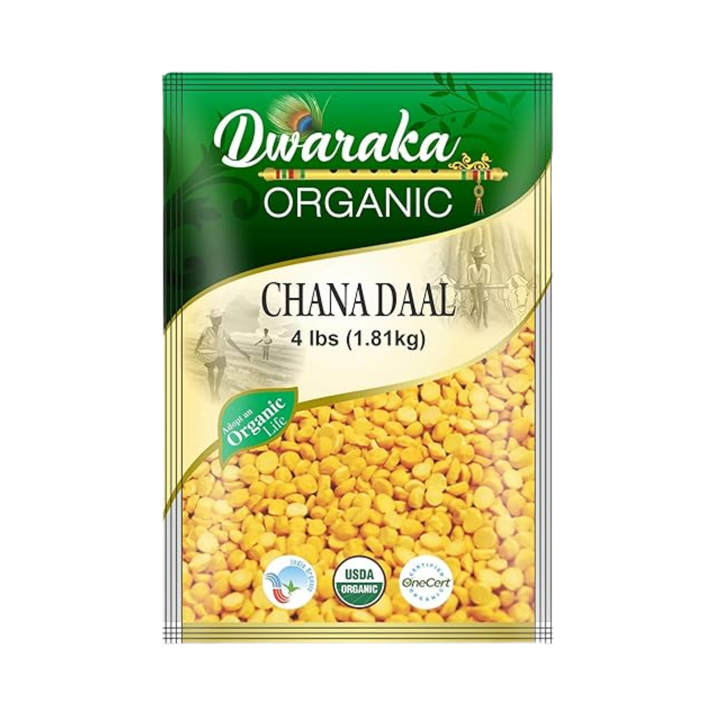 Dwaraka Organic Chana Dal Lentil – 4lb