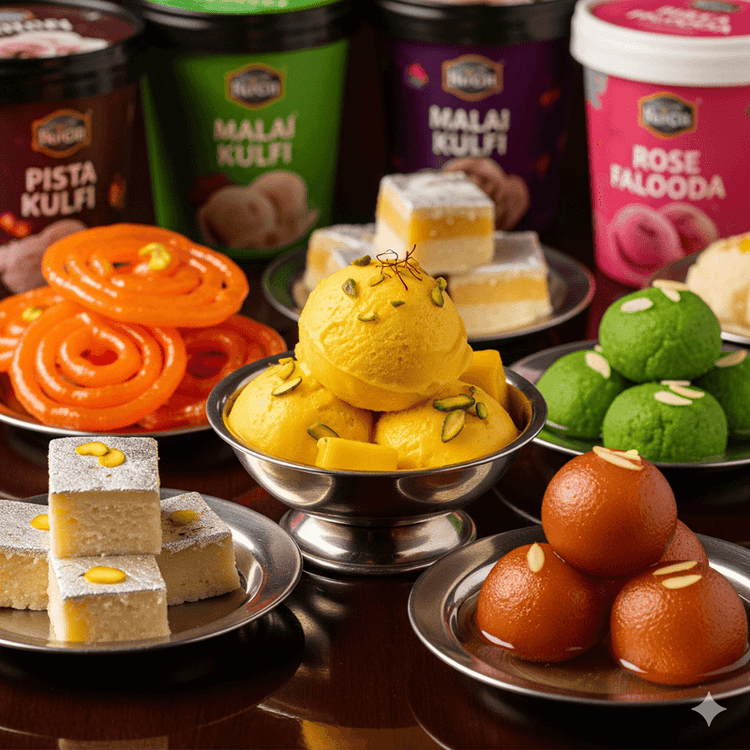 Indian Sweet and Ice Cream