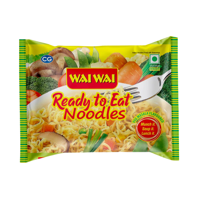 Wai Wai Veg Masala Noodles – 75g | Instant Fried Indian Noodles
