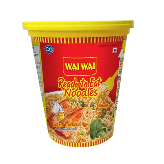 Wai Wai Chicken Noodles – 64g | Instant Fried Noodles with Chicken Flavor