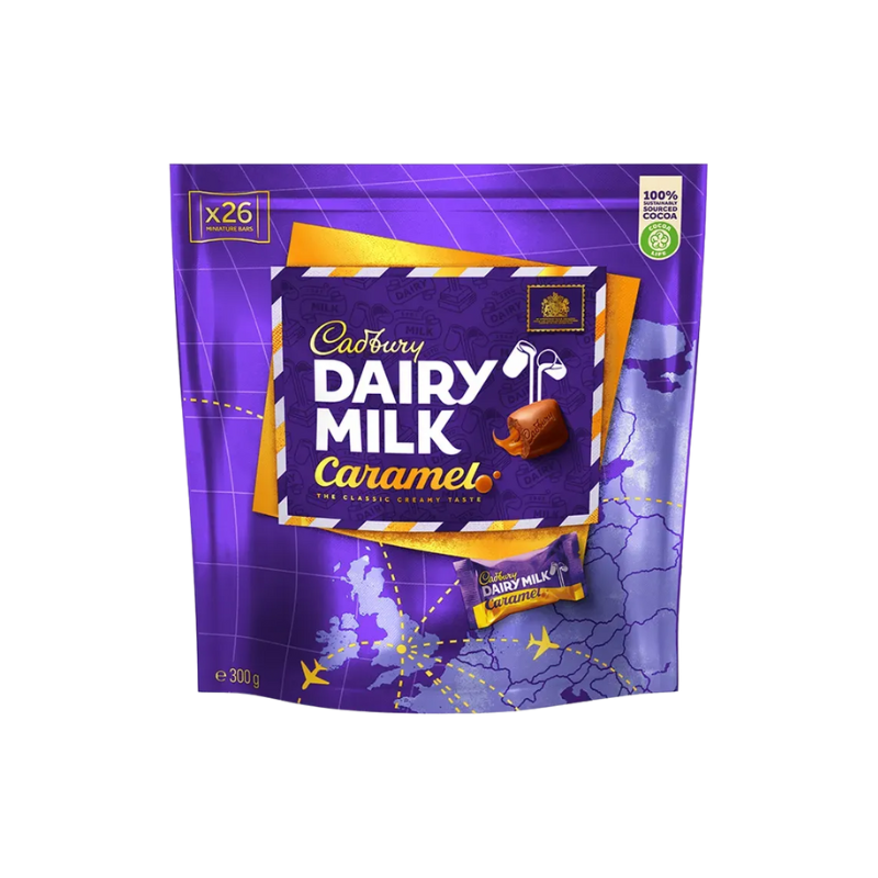 Cadbury Dairy Milk Caramel – 300g | Creamy Milk Chocolate with Gooey Caramel