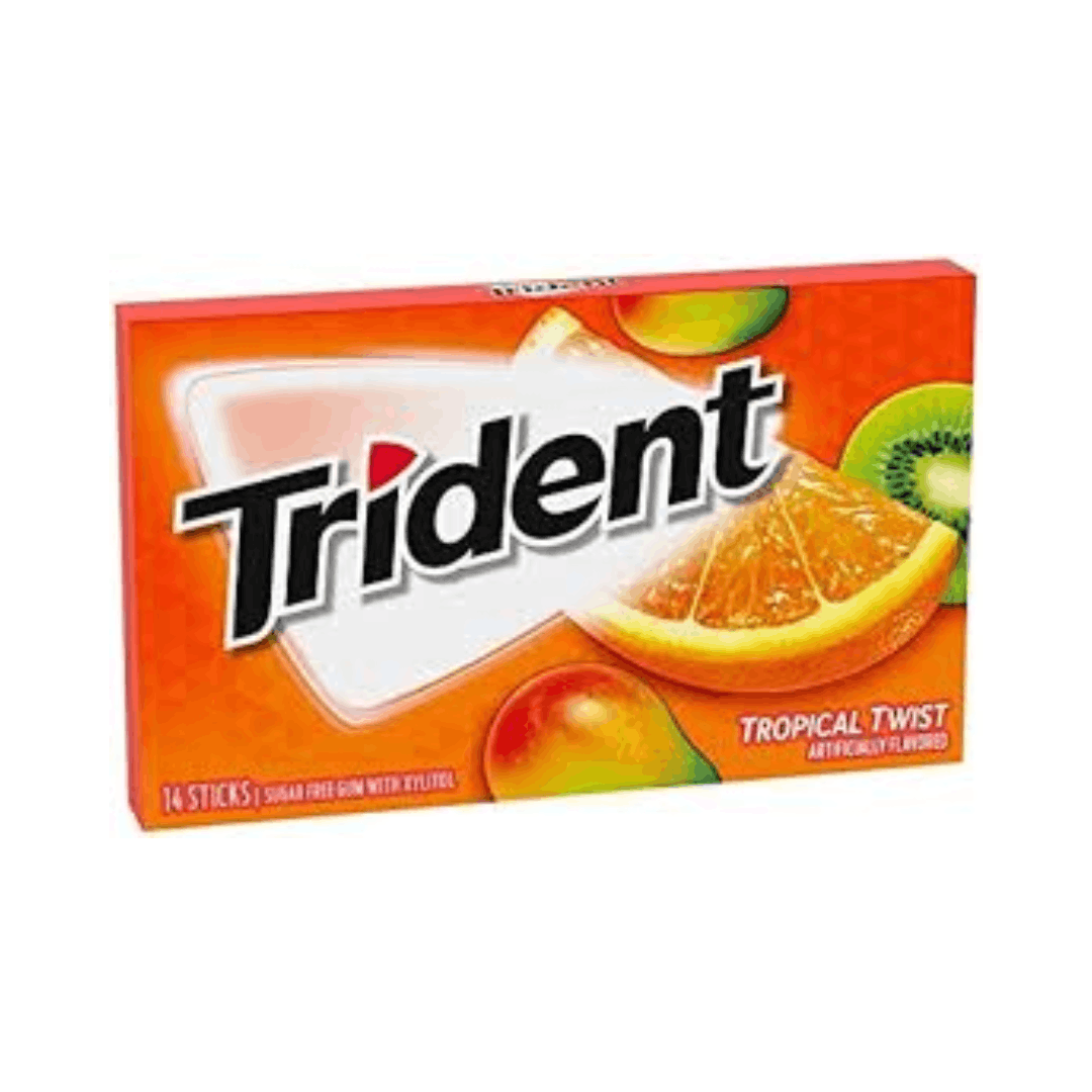 Trident Tropical  Gum 14 pcs (Sugar Free)