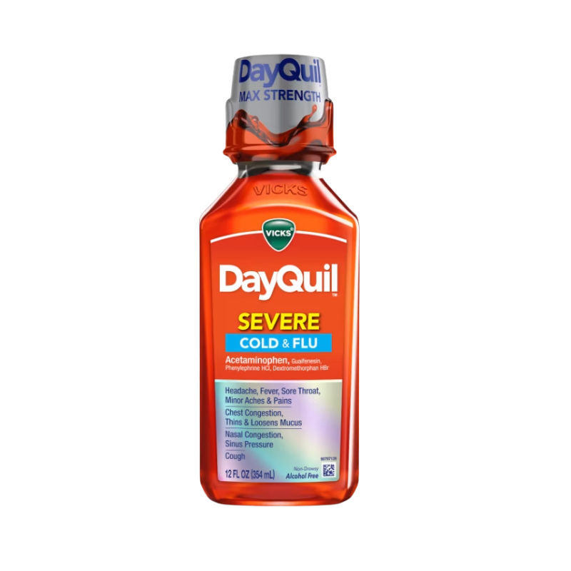 Vicks DayQuil Cold & Flu Liquid – 8 fl oz