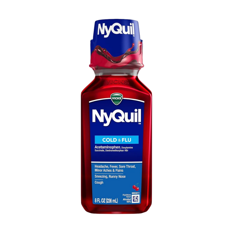 Vicks NyQuil Cold & Flu Liquid – 8 fl oz