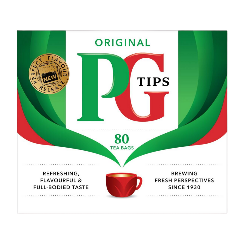 PG Tips Original Tea Bags – 80 Count