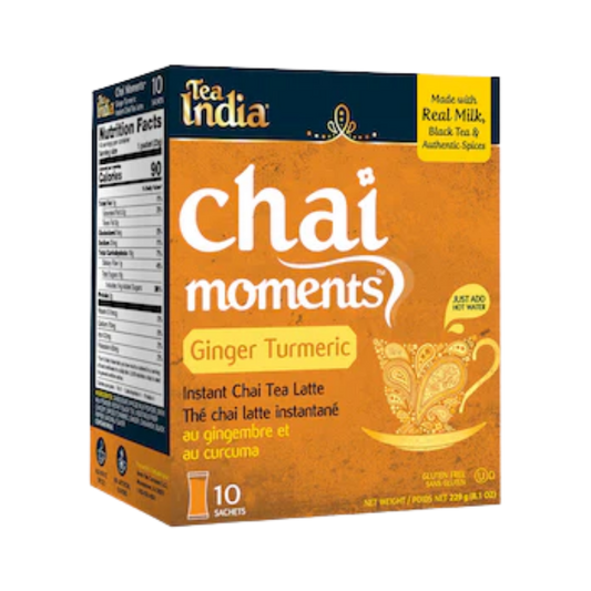 Chai Moments Ginger & Turmeric Chai – 10 Count (230g) | Tea India