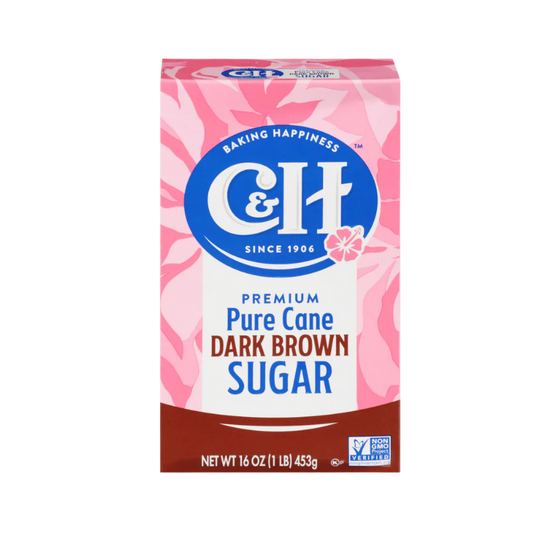 C&H Dark Brown Sugar – 1 lb (Pure Cane Sugar)