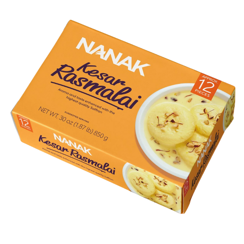 Kesar Rasmalai 12 pcs – Nanak