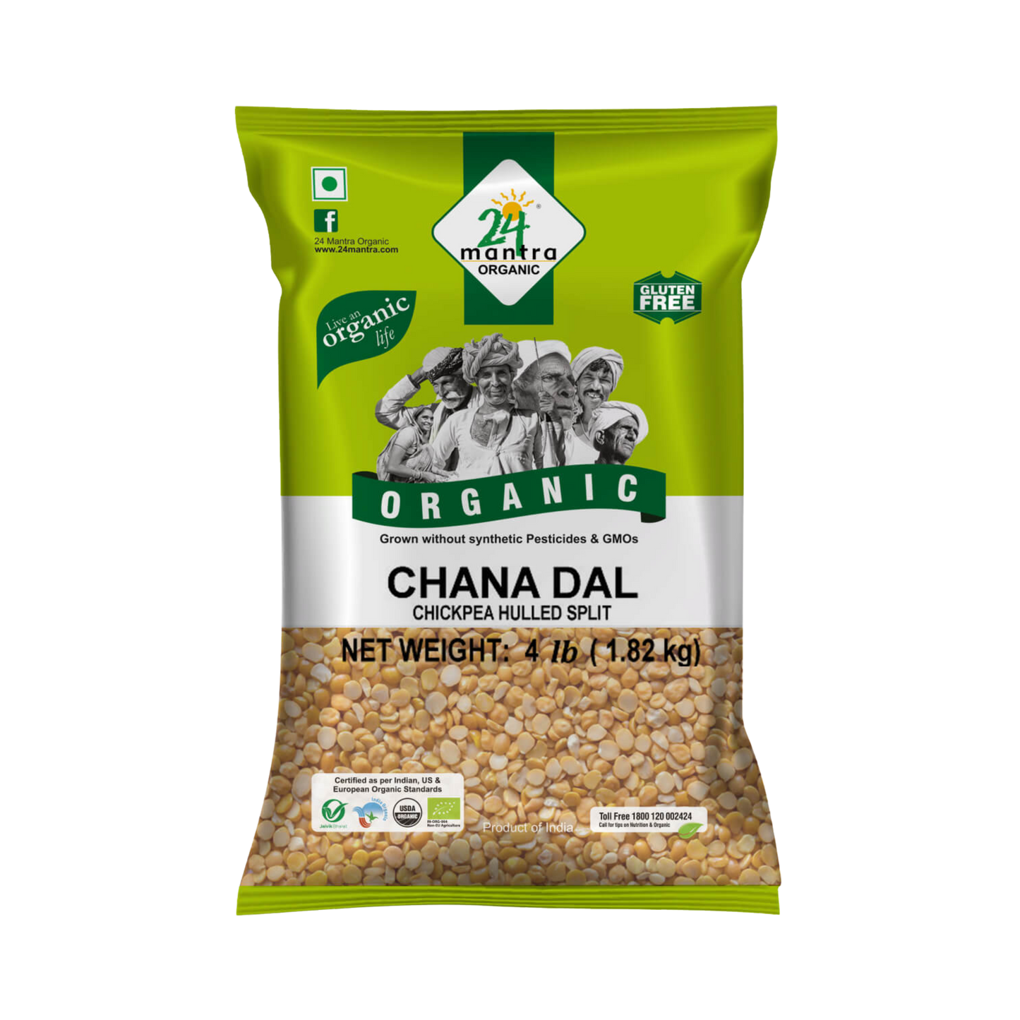 Chana Dal Organic 4lb